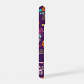 Motif floral violet rétro (Côté droit)