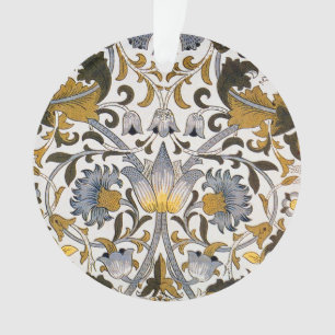 Motif floral William Morris Lodden : bleu or