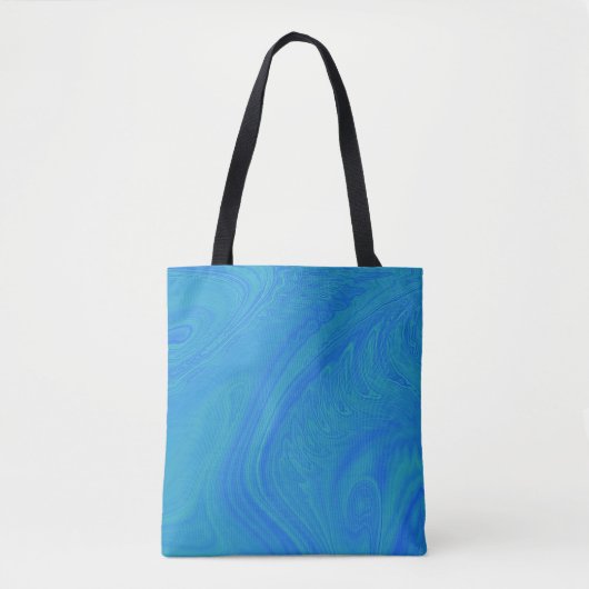 Motif fluide bleu sur sac fourre-tout (Devant)
