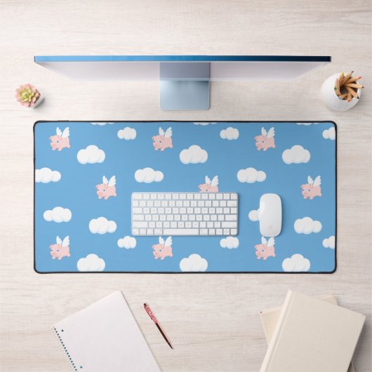 Motif Flying Pig Cute Piglet with Wings (Bureau 1)