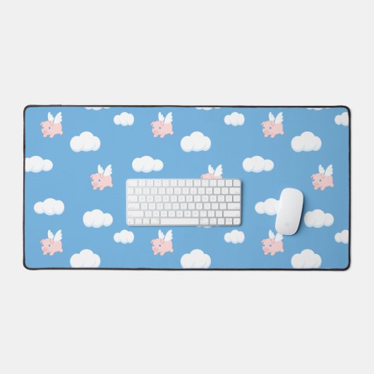 Motif Flying Pig Cute Piglet with Wings (Clavier et souris)