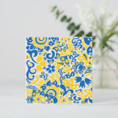 Motif folklorique avec carte couleur drapeau ukrai (Debout devant)