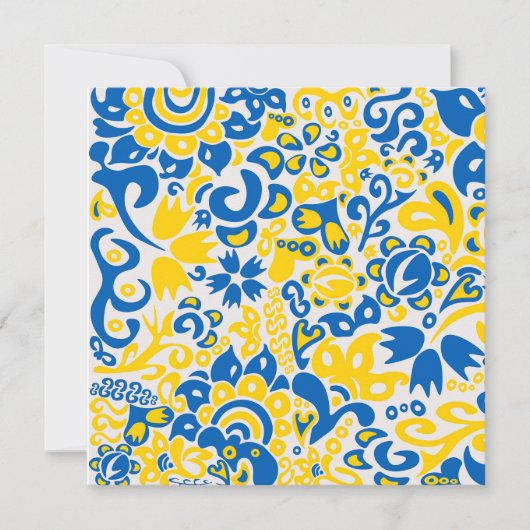 Motif folklorique avec carte couleur drapeau ukrai (Devant)