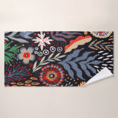Motif folklorique, design textile transparent avec (Serviette de bain)