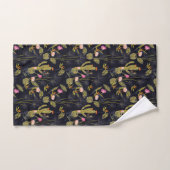 Motif foncé de cactus de nuit d'été (Serviette à main)