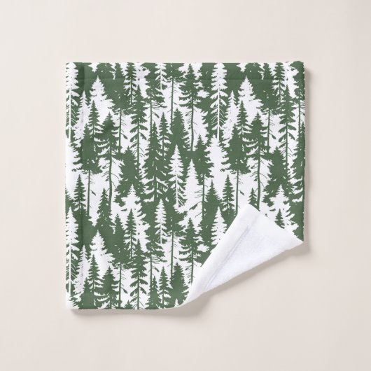 Motif forestier (Gant de toilette)