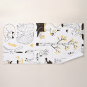 motif forestier d'automne (Serviette de bain)