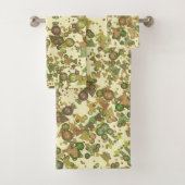 Motif fou de formes géométriques, couleurs naturel (En situation)