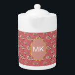 Motif Foxglove Petal Paisley<br><div class="desc">Pastel Foxglove Petal Paisley avec une bordure de Cinnamon et l'arrière - plan un corail épicé riche - riche mais sophistiqué Nous avons laissé toutes les images utilisées dans ce design personnalisable - Vous pouvez jouer avec eux à votre contenu de coeur- Cliquez sur le bouton orange 'PersonnaliserCeci' et sélectionnez...</div>