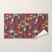 Motif frais de chat de hippie (Serviette à main)
