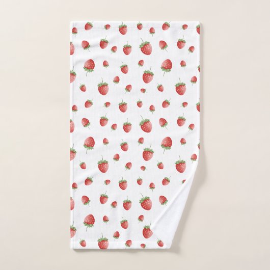 Motif fraise (Serviette à main)