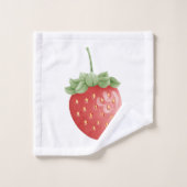 Motif fraise (Gant de toilette)