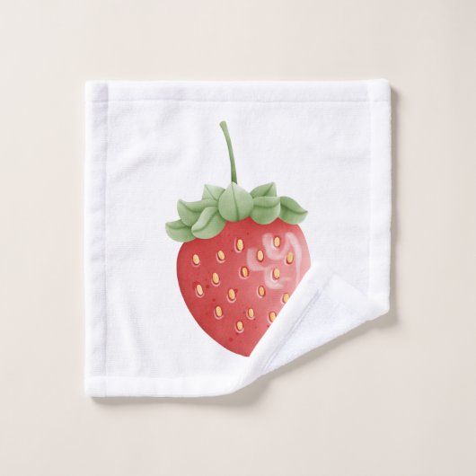 Motif fraise (Gant de toilette)
