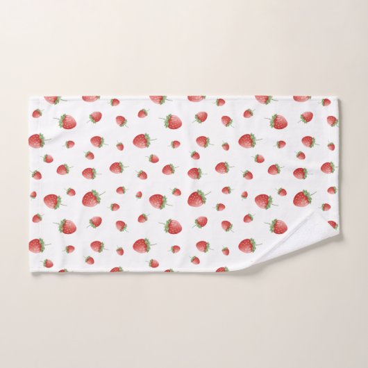 Motif fraise (Serviette à main)