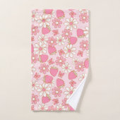 Motif Fraise Daisy (Serviette à main)