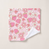 Motif Fraise Daisy (Gant de toilette)