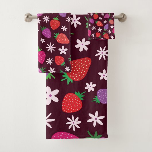 Motif Fraises et Fleurs Blanches  (En situation)