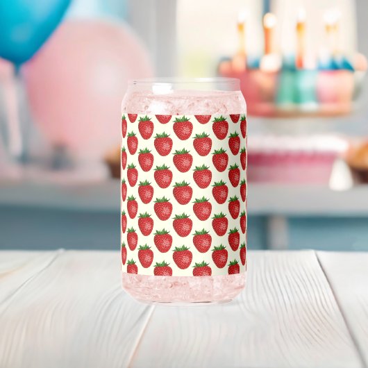Motif fraises, fraises rouges, fruits, feuilles (Insitu (Baby Shower))