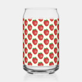 Motif fraises, fraises rouges, fruits, feuilles (Gauche)