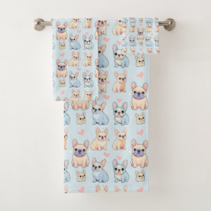Motif français mignon Bulldog Pastel