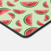 Motif Fruit De Pastèque Sur Vert Avec Nom Personna (Coin)