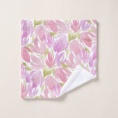 Motif Fuchsia rose violet d'aquarelle (Gant de toilette)