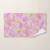 Motif Fuchsia rose violet d'aquarelle (Serviette à main)