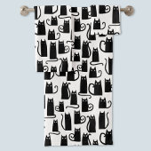 Motif Fun Chat Noir et Blanc