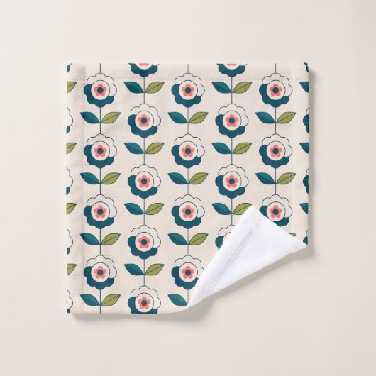 Motif Fun Jardin Retro (Gant de toilette)