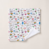 Motif Gay pride Doodle (Gant de toilette)