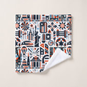 Motif Génératif du 4 Juillet (Gant de toilette)