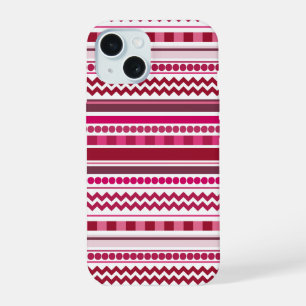 Motif Géométrique à Rayure Zigzag Rouge Carmine &