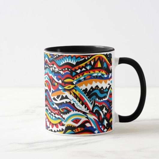 motif géométrique Abstrait 36 - Café Mug (Droite)