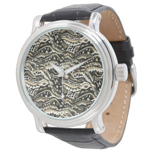 motif géométrique Abstrait 36 - Montre Homme