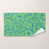 Motif géométrique abstrait bleu vert (Serviette à main)