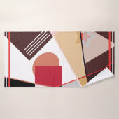 motif géométrique Abstrait, foulard à soie desi (Serviette de bain)