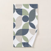 Motif géométrique abstrait gris vert milieu du siè (Serviette à main)