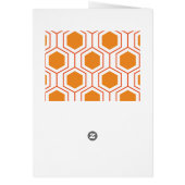 Motif géométrique abstrait hexagonal en orange et (Dos)