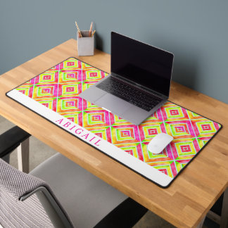 motif géométrique Abstrait magenta et chartreuse