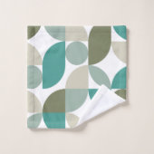 Motif géométrique abstrait vert sarcelle (Gant de toilette)