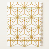 Motif géométrique Art déco blanc et or (Dos)