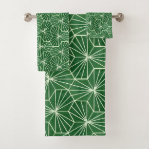 Motif géométrique Art déco moderne Lime Green