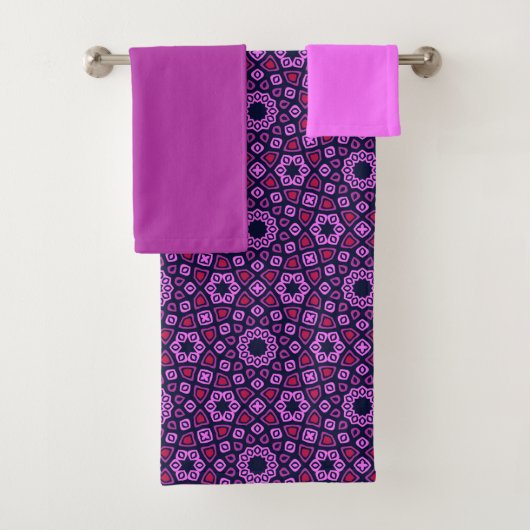 Motif géométrique avec Tri-Hexago tronqué violet (En situation)
