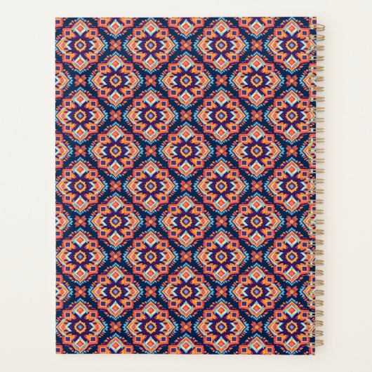 Motif géométrique Aztec coloré (Dos)