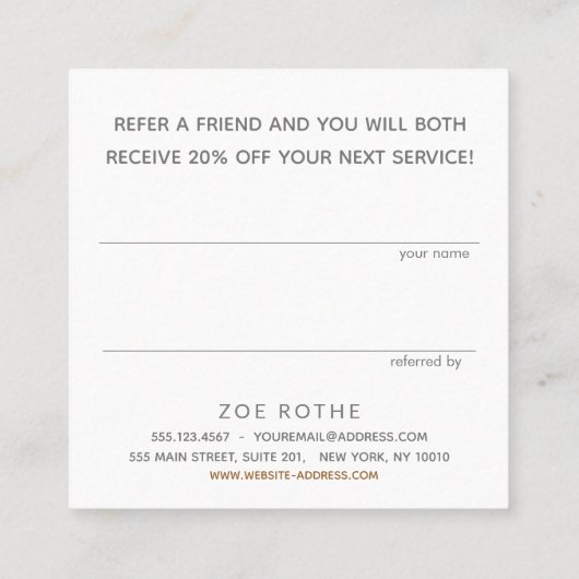 Motif géométrique Beige élégant Référence client (Dos)