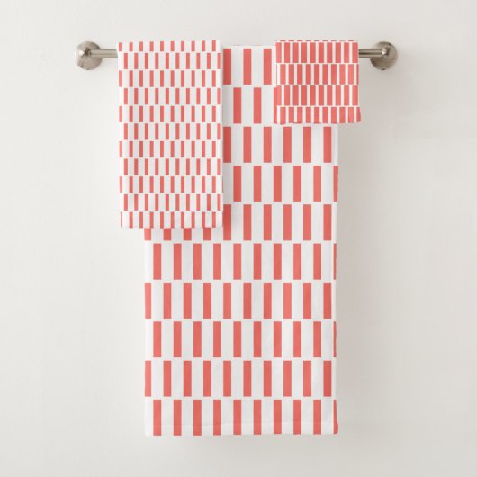 Motif géométrique blanc corail (En situation)