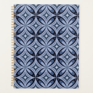 Motif géométrique bleu de style rétro