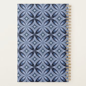 Motif géométrique bleu de style rétro (Dos)