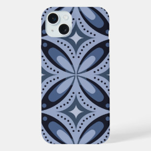 Motif géométrique bleu de style rétro