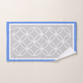 Motif géométrique bleu gris et blanc (Serviette à main)